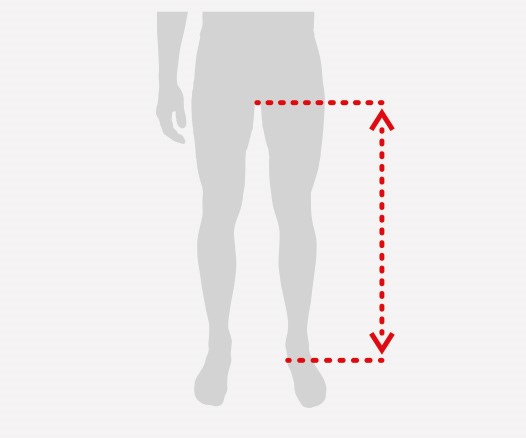 Illustration showing to measure the inside leg